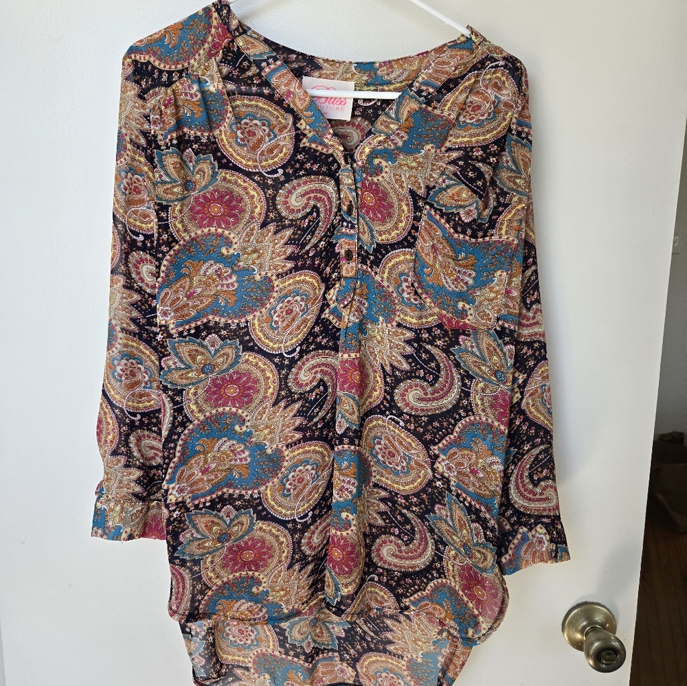 Paisley Print Blouse